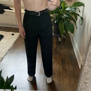Vintage black pleated trousers